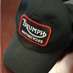 Triumph Black and Red Motorcycle Cap
